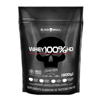 WHEY 100% HD 3W BLACK SKULL CHOC 900G REFIL