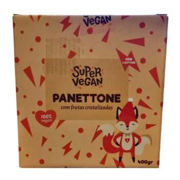 PANETTONE C/ FRUTAS CRISTALIZADAS SEM RECHEIO 400G SUPER VEGAN