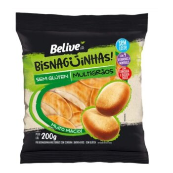 BISNAGUINHA MULTIGRAOS SEM GLUTEN 200G BELIVE