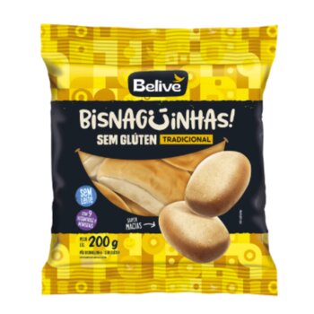 BISNAGUINHA TRADICIONAL SEM GLUTEN 200GR BELIVE