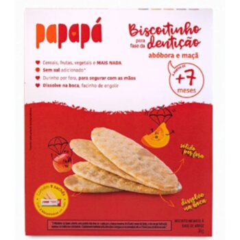 BISCOITO INFANTIL ABOBORA E MACA 36G PAPAPA