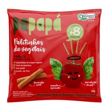 BISCOITO INFANTIL ORGANICO TOMATE/MANJER 20G PAPAPA