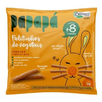 BISCOITO INFANTIL ORG. CENOURA 20G PAPAPA