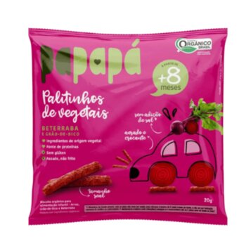 BISCOITO INFANTIL ORG. BETERRABA 20G PAPAPA