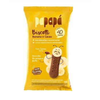 BISCOITO INF. BANANA E CACAU 60G PAPAPA