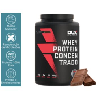 WHEY PROTEIN CONCENTRADO CHOCOLATE BRANCO 900G DUX