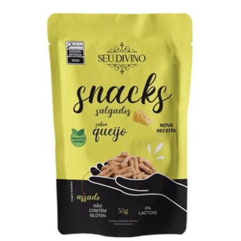 SNACKS SEM GLUTEN, VEGANO - SABOR QUEIJO SEU DIVINO PCT 50G