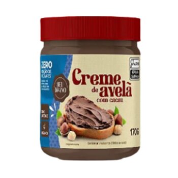 CREME ZERO ACUCAR S/ GLUTEN , VEGANO  - AVELA C/ CACAU SEU DIVINO  170G