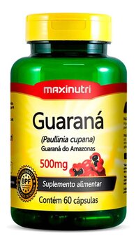 03 - Guarana 500mg 60 Capsulas Maxinutri