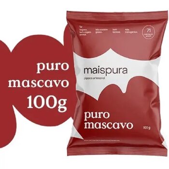 PIPOCA ARTESANAL SABOR PURO MASCAVO 100G MAIS PURA