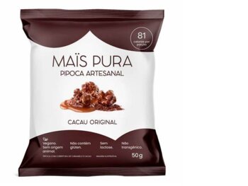 PIPOCA ARTESANAL SABOR PURO MASCAVO 50G MAIS PURA