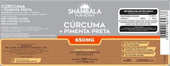 ACAFRAO/CURCUMA COM PIMENTA PRETA 650mg 120cps SHAMBALA