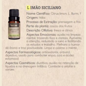 OLEO ESSENCIAL 10ML LIMAO SICILIANO VIA AROMA