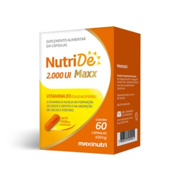 NUTRIDE MAXX VITAMINA D 2000UI 60CPS 400MG MAXINUTRI