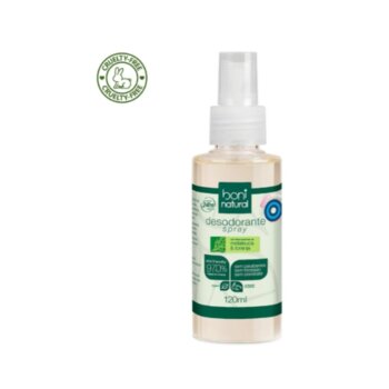 Desodorante Spray com Oleo Essencial de Melaleuca e Toranja 120ml Boni Natural