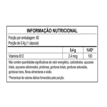 VITAMINA B12 60CPS 400MG ADA