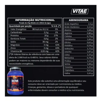 WHEY ULTRA WHEY 900G BAUNILHA VITAE