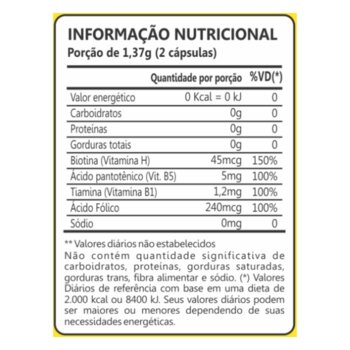 BIOTINA + VITAMINAS 60CPS 685MG MAXINUTRI