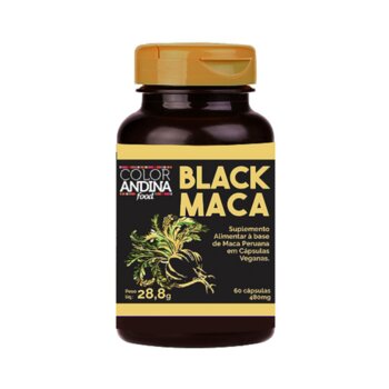 MACA PERUANA BLACK VEGANA COLOR ANDINA 60CPS 480MG