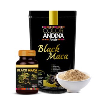 MACA PERUANA BLACK VEGANA COLOR ANDINA 60CPS 480MG