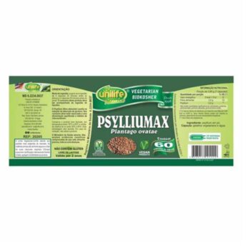 Psyllium - Psylliumax 550mg 60 Capsulas Unilife