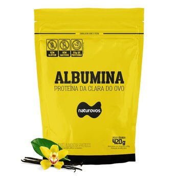 ALBUMINA 420G BAUNILHA REFIL NATUROVOS