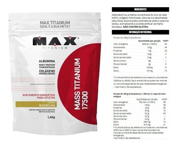 MASS TITANIUM 17500 3KG BAUNILHA MAX TITANIUM