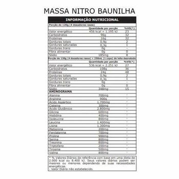 MASSA NITRO SABOR BAUNILHA 2,52KG