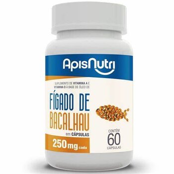 OLEO DE FIGADO DE BACALHAU 60CPS 250MG APISNUTRI