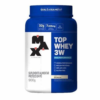 TOP WHEY 3W MAIS PERFORMANCE 900G BAUNILHA MAX TITANIUM