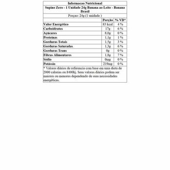 SUPINO ZERO AO LEITE 24G BANANA BRASIL