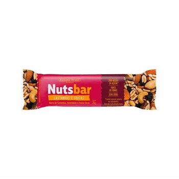 BARRA NUTS BAR CASTANHAS E FRUTAS 25G BANANA BRASIL