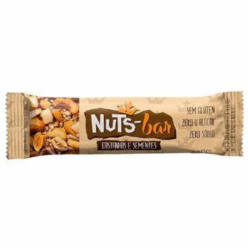 BARRA NUTS BAR CASTANHAS E SEMENTES 25G BANANA BRASIL