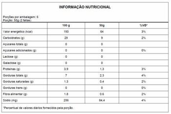 PAO DE FORMA S/ GLUTEN TRADICIONAL VITALIN 300G