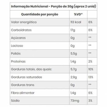 COOKIES DE BAUNILHA C/ GOTAS DE CHOCOLATE ZERO ACUCAR, GLUTEN E LACTOSE 67G BELIVE