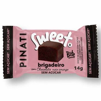 BRIGADEIRO COBERTO DE CHOCOLATE MEIO AMARGO ZERO ACUCAR SWEET BITE 14G PINATI