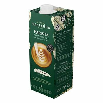 BEBIDA VEGETAL BARISTA C/ AVEIA E CASTANHA DE CAJU PARA PREPAROS COM CAFE 1L A TAL DA CASTANHA