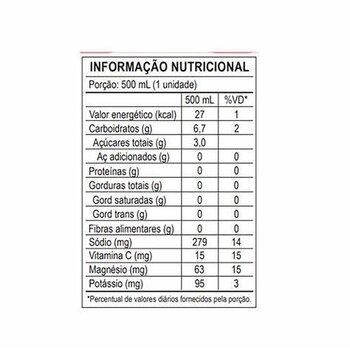 BEBIDA FUNCIONAL LOW CARB SABOR MORANGO E LIMAO ORGANICA 500ML JUNGLE