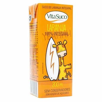 SUCO DE LARANJA 100% INTEGRAL 200ML VITA SUCO