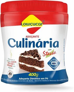 ADOCANTE CULINARIO COM STEVIA Lata 400g LOWCUCAR