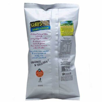 CHIPS INTEGRAL DE ARROZ E MILHO SABOR PRESUNTO 70g Natural Life