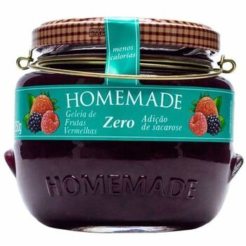 GELEIA ZERO DE FRUTAS VERMELHAS 250G HOMEMADE