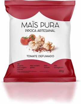 PIPOCA ARTESANAL SABOR TOMATE DEFUMADO 20G MAIS PURA