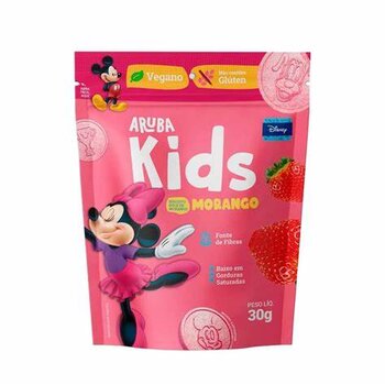 BISCOITO SABOR MORANGO MINNIE KIDS 30G ARUBA