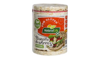 BISCOITO DE ARROZ GRANDE S/ GLUTEN 80G NATURAL LIFE