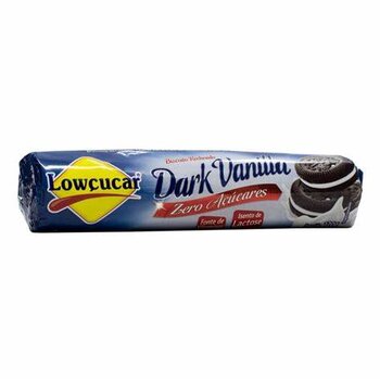 BISCOITO RECHEADO SABOR DARK VANILLA S/ ACUCAR S/ LACTOSE 120G LOWCUCAR