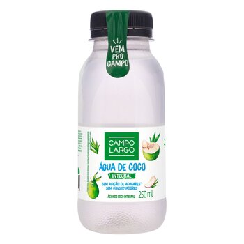 AGUA DE COCO INTEGRAL PET 250ML CAMPO LARGO