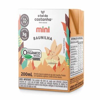 BEBIDA DE CASTANHA DE CAJU SABOR BAUNILHA MINI 200ML A TAL DA CASTANHA